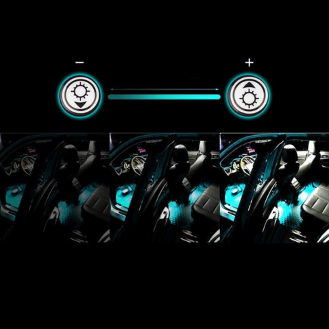 LED Ambientbil - Färgglada ljus som reagerar på ljud