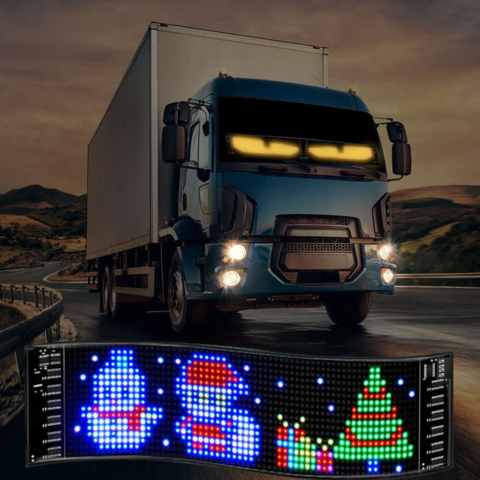 LED-Display für die Windschutzscheibe — Animierte Anzeige und Fernsteuerung