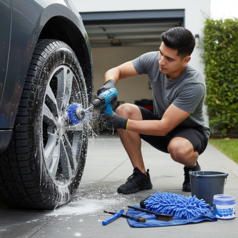 Auto Reinigingsset — Multifunctioneel met Opbergtas