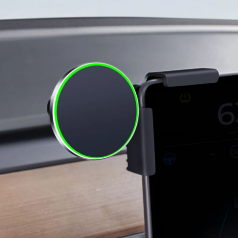Support Téléphone Pour Tesla — Fixation Magnétique Et Recharge Sans Fil