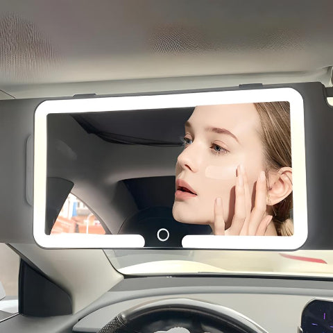 Miroir De Voiture Avec Éclairage LED – Niveaux De Luminosité Ajustable