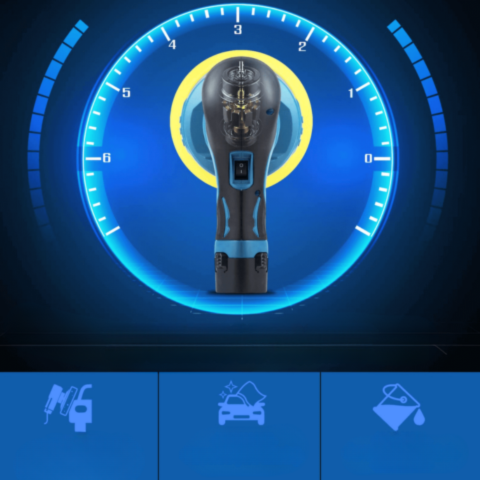 ワイヤレス電動ポリッシャー — 6段階調整可能な速度