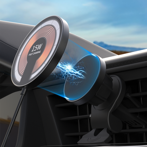 شاحن مغناطيسي لاسلكي للسيارة – قيادة متصلة وعملية