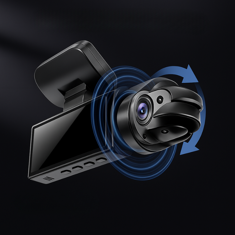 Dashcam Dobbel Full HD Bil - Nattvisjon + Innvendig Kamera