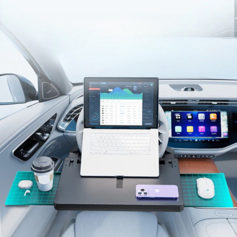 多機能カー・ステアリング・ホイール・タブレット - モバイル・オフィス&車内食