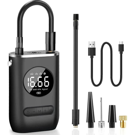 Bærbar Dækpumpe — Hurtig og Nem Oppustning Overalt