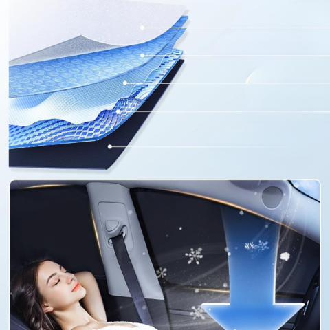 トヨタ 4ランナー 2010-2024 用カスタムサンシェード – 最大内部保護 