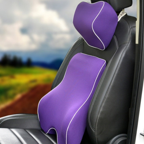 Suport lombar din spumă de memorie și pernă pentru tetieră - confort și alinare a spatelui