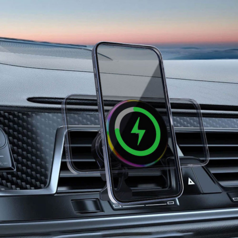 Telefoonhouder Auto – Draadloos Opladen En Led Verlichting 