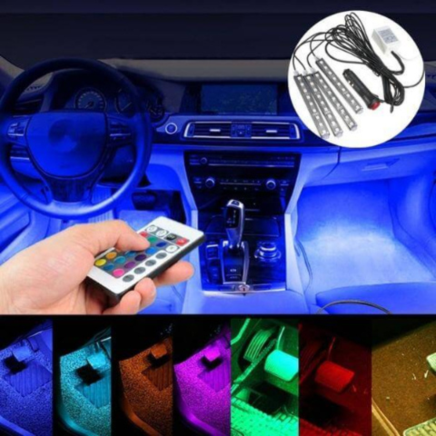 Sisäiset LED-nauhat autoon – Kauko-ohjaus ja helppo asennus 
