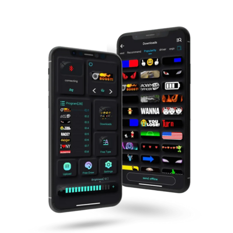 Panel de Visualización LED Auto – Texto y Motivos Personalizados 