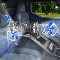 Mini Ventilateur À Triple Tête – Fraîcheur Optimale En Voiture