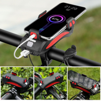 Lámpara de bicicleta multifuncional – Soporte para teléfono y bocina 