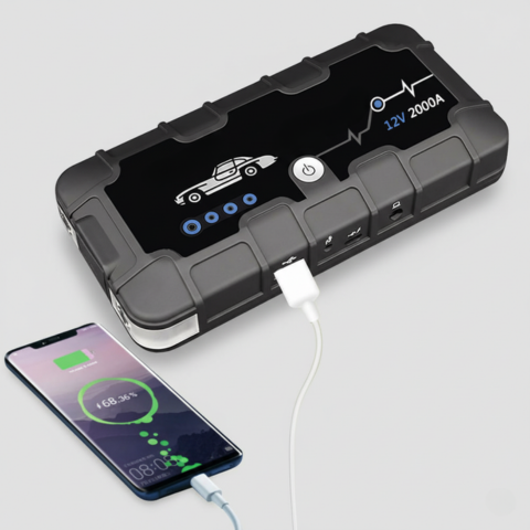 Akkukäynnistin 12V 2000A — Nopea Lataus & Monikäyttöinen 