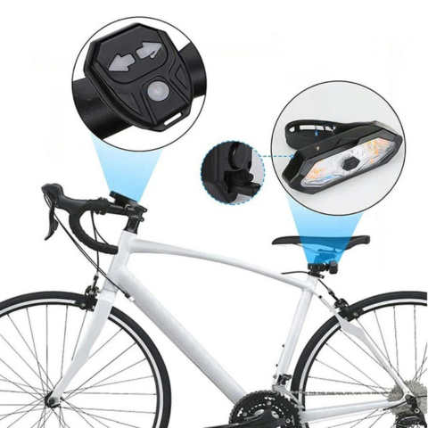 自転車用フラッシャー – 充電式リモコン付き 