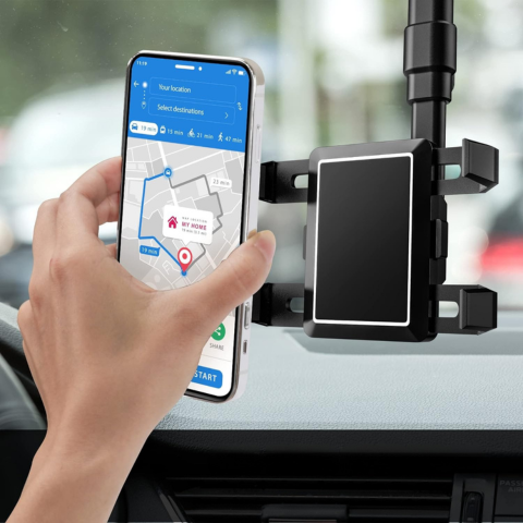 Support Telefon Bil — Montering På Spejl Og Justerbar 