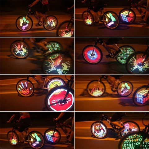 カスタマイズ可能なLEDランプ - 自転車のホイール用 