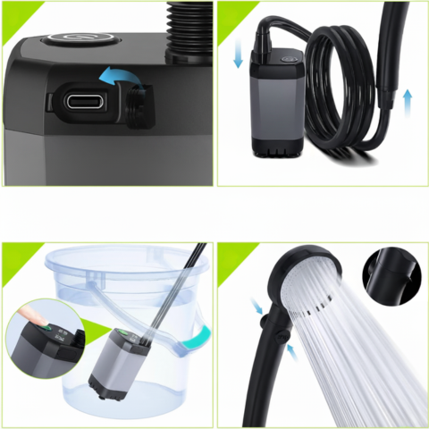 Douche Portable Rechargeable — Liberté, Confort & Polyvalence