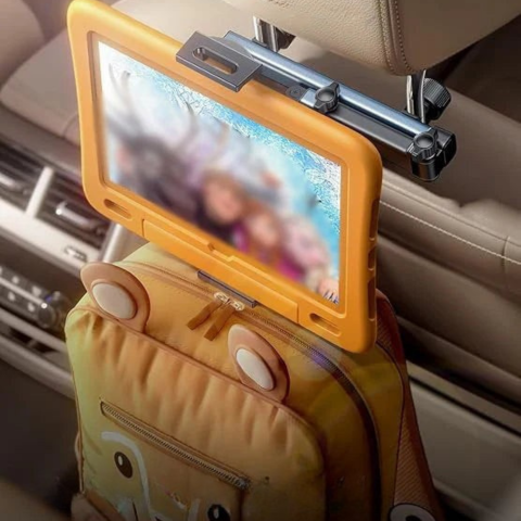 Suport pentru telefon și tabletă pentru mașină – Fixare reglabilă pe tetiere 