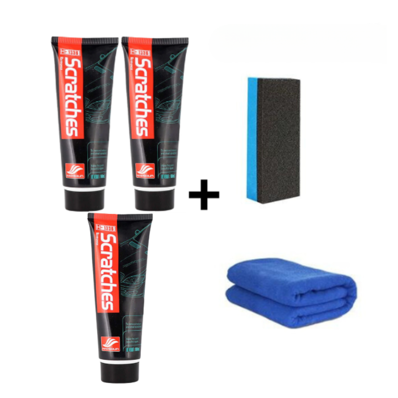 Kit Raderstreck Bil – Färgrenoveringskräm + Appliceringssvamp 