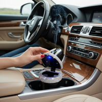 Brilliant Mini Car Ashtray - Elegant Design & Smoke-proof Closure