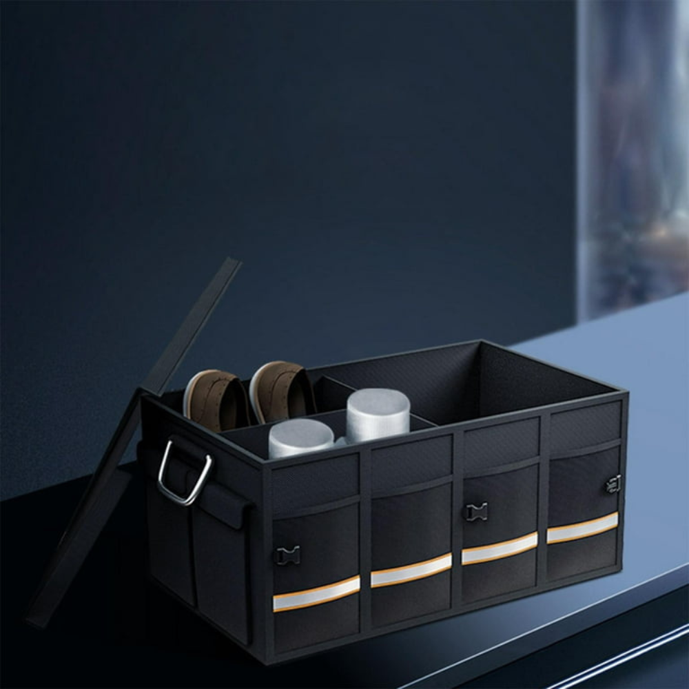 Organizer do bagażnika samochodowego o dużej pojemności - wiele przegródek i całkowita stabilność