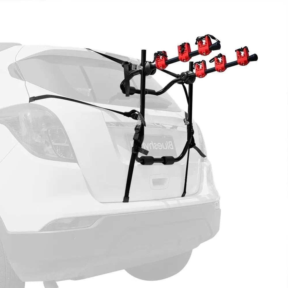 Portabicicletas de maletero para coche — Seguridad reforzada en trayecto 