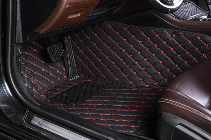 Covorase de Mașină Impermeabile – Stil Sport Negru & Roșu 